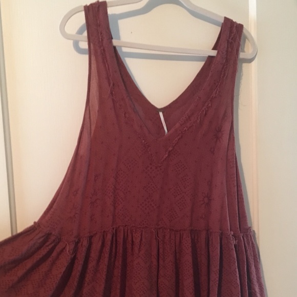 Free People Tops - Free People loose fitting Peplum style tank RUST